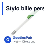 Stylo bille personnalisable en ABS et métal blanc opaque - Nash - Miniature 11