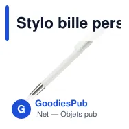 Stylo bille personnalisable en ABS et métal blanc opaque - Nash - Miniature 4