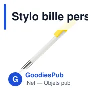 Stylo bille personnalisable en ABS et métal blanc opaque - Nash - Miniature 5