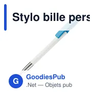 Stylo bille personnalisable en ABS et métal blanc opaque - Nash - Miniature 6