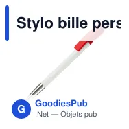 Stylo bille personnalisable en ABS et métal blanc opaque - Nash - Miniature 7