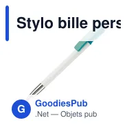 Stylo bille personnalisable en ABS et métal blanc opaque - Nash - Miniature 9