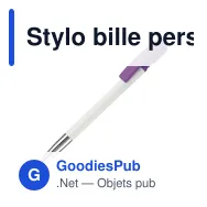 Stylo bille personnalisable en ABS et métal blanc opaque - Nash - Miniature 10