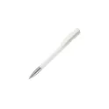 Variante Blanc / Blanc - Stylo bille personnalisable en ABS et métal blanc opaque - Nash