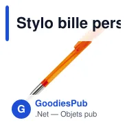 Stylo bille personnalisable en ABS transparent et métal - Nash - Miniature 2