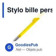 Stylo bille personnalisable en ABS transparent et métal - Nash - Miniature 4