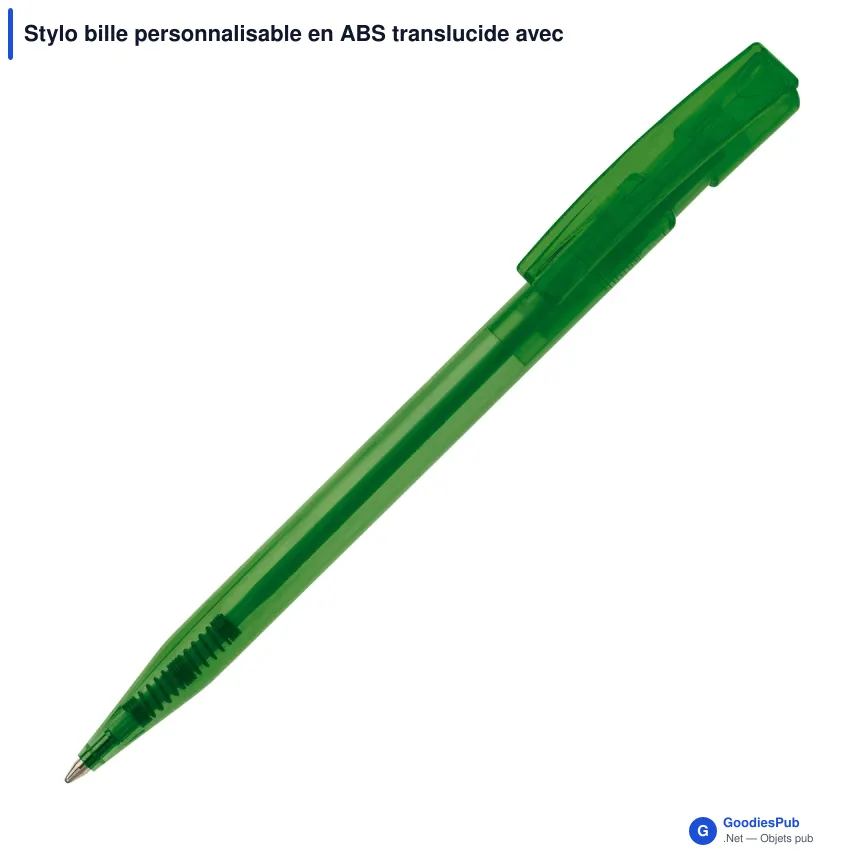 Stylo bille personnalisable en ABS translucide avec logo - Nash - Image 7