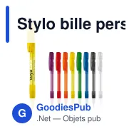 Stylo bille personnalisable en ABS transparent avec logo - Nash - Miniature 1