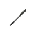 Variante Transparent Noir - Stylo bille personnalisable en ABS transparent avec logo - Nash