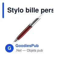 Stylo bille personnalisable en métal bicolore avec logo - Nautilus - Miniature 2