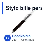 Stylo bille personnalisable en métal bicolore avec logo - Nautilus - Miniature 3