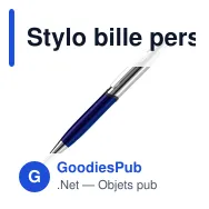 Stylo bille personnalisable en métal bicolore avec logo - Nautilus - Miniature 4