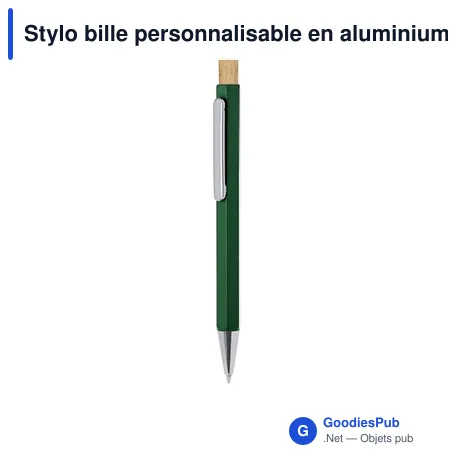 Stylo bille personnalisable en aluminium recyclé avec logo - Stylo Neglyr