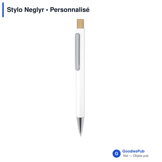 Stylo bille personnalisable en aluminium recyclé avec logo - Stylo Neglyr - Image 5