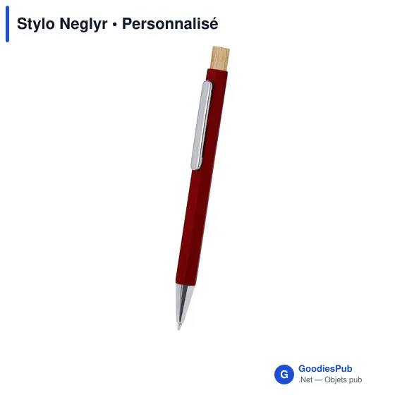 Stylo bille personnalisable en aluminium recyclé avec logo - Stylo Neglyr - Image 7