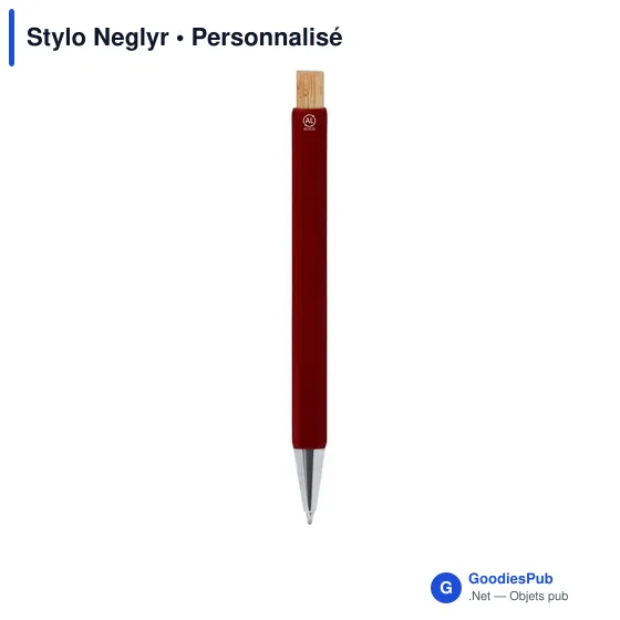 Stylo bille personnalisable en aluminium recyclé avec logo - Stylo Neglyr - Image 8