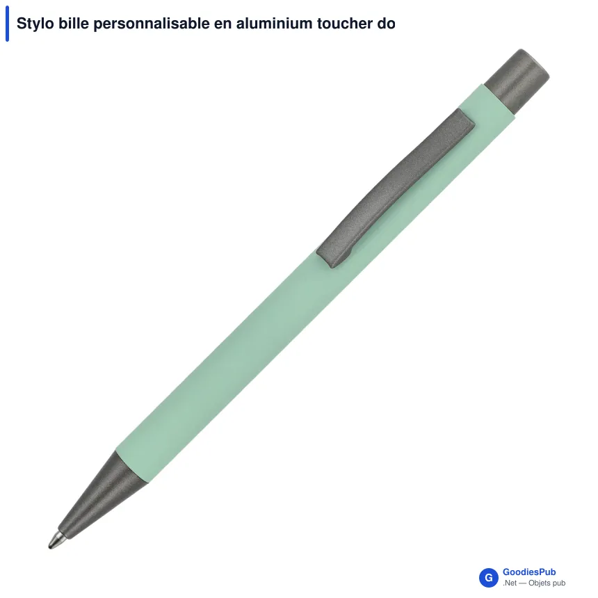 Stylo bille personnalisable en aluminium toucher doux avec logo - New York - Image 10
