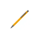 Variante Jaune - Stylo bille personnalisable en aluminium toucher doux avec logo - New York