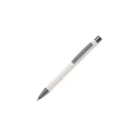 Variante Blanc - Stylo bille personnalisable en aluminium toucher doux avec logo - New York