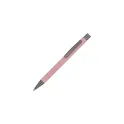 Variante Rose pastel - Stylo bille personnalisable en aluminium toucher doux avec logo - New York