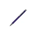 Variante Violet - Stylo bille personnalisable en aluminium toucher doux avec logo - New York