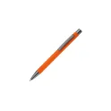 Variante Orange - Stylo bille personnalisable en aluminium toucher doux avec logo - New York