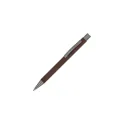 Variante Marron foncé - Stylo bille personnalisable en aluminium toucher doux avec logo - New York