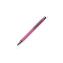 Variante Rose - Stylo bille personnalisable en aluminium toucher doux avec logo - New York