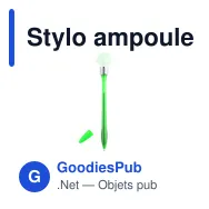 Stylo ampoule personnalisable avec logo - Stylo Nicky - Miniature 1