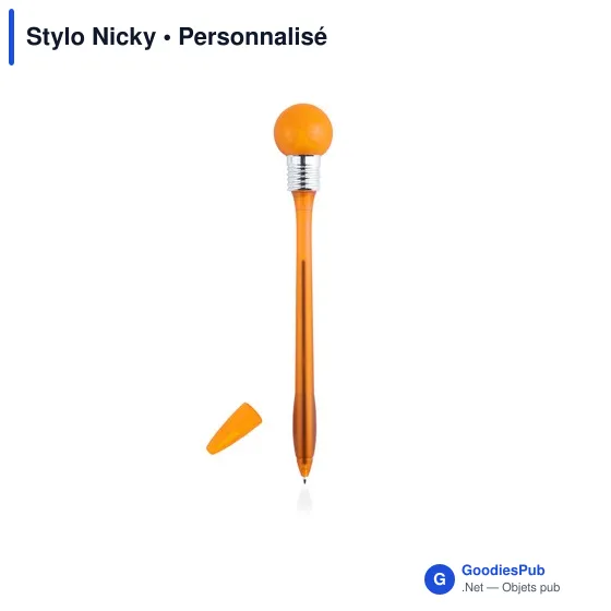 Stylo ampoule personnalisable avec logo - Stylo Nicky - Image 3