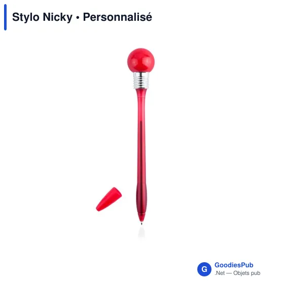 Stylo ampoule personnalisable avec logo - Stylo Nicky - Image 5