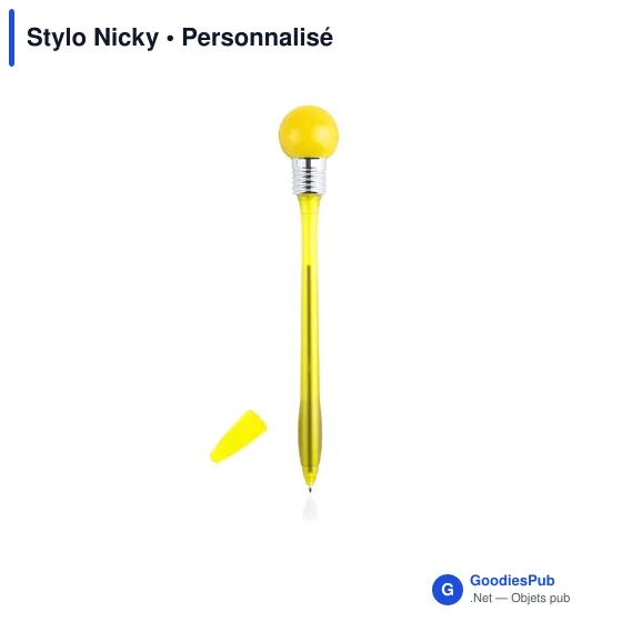 Stylo ampoule personnalisable avec logo - Stylo Nicky - Image 7