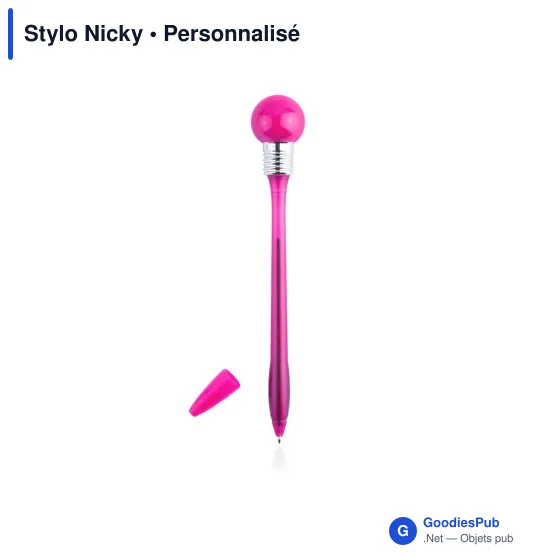 Stylo ampoule personnalisable avec logo - Stylo Nicky - Image 9