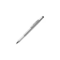 Variante Argent - Stylo bille personnalisable multifonction avec outils avec logo - Stylo Outils