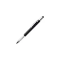 Variante Noir - Stylo bille personnalisable multifonction avec outils avec logo - Stylo Outils