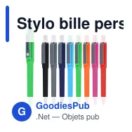 Stylo bille personnalisable soft touch en ABS recyclé avec logo - Ozzy - Miniature 1