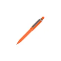 Variante Orange - Stylo bille personnalisable soft touch en ABS recyclé avec logo - Ozzy
