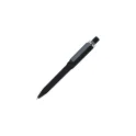 Variante Noir - Stylo bille personnalisable soft touch en ABS recyclé avec logo - Ozzy