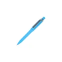 Variante Bleu - Stylo bille personnalisable soft touch en ABS recyclé avec logo - Ozzy