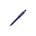 Variante Bleu foncé - Stylo bille personnalisable soft touch en ABS recyclé avec logo - Ozzy