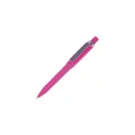 Variante Rose - Stylo bille personnalisable soft touch en ABS recyclé avec logo - Ozzy