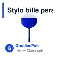 Stylo bille personnalisable avec logo pour entreprises - Paipai - Miniature 1