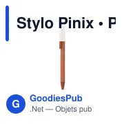 Stylo bille personnalisable en carton recyclé avec logo - Stylo Pinix - Miniature 1
