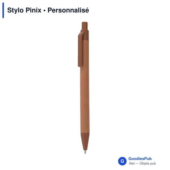 Stylo bille personnalisable en carton recyclé avec logo - Stylo Pinix - Image 11