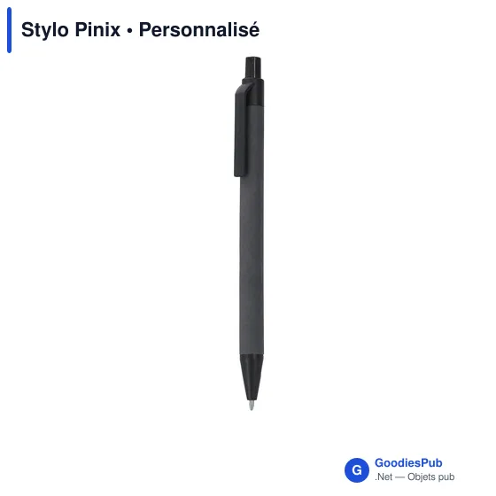 Stylo bille personnalisable en carton recyclé avec logo - Stylo Pinix - Image 4