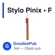 Stylo bille personnalisable en carton recyclé avec logo - Stylo Pinix - Miniature 5