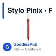 Stylo bille personnalisable en carton recyclé avec logo - Stylo Pinix - Miniature 7