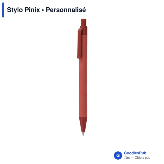 Stylo bille personnalisable en carton recyclé avec logo - Stylo Pinix - Image 7