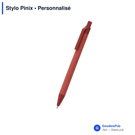 Stylo bille personnalisable en carton recyclé avec logo - Stylo Pinix - Image 9
