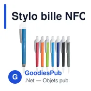 Stylo bille NFC personnalisable en ABS avec logo - Prisma - Miniature 1